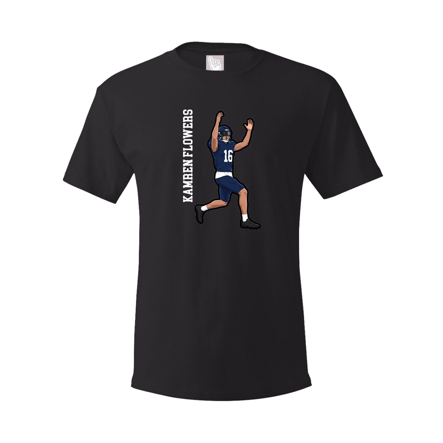 Youth Tee — Name Vertical in Black