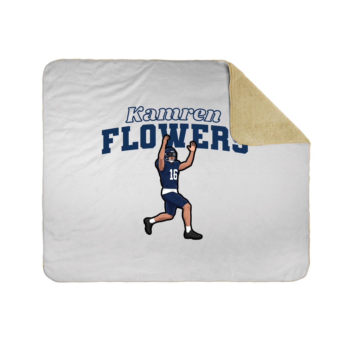 Throw Blanket — Name Arch in White