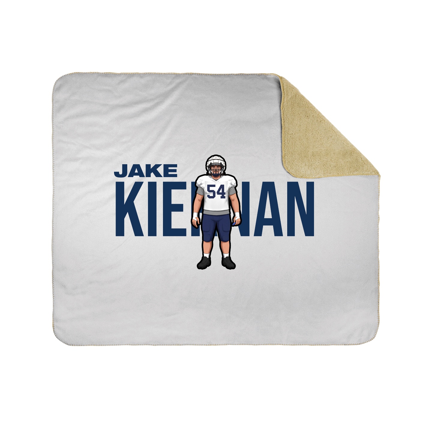Throw Blanket — Player Name in White