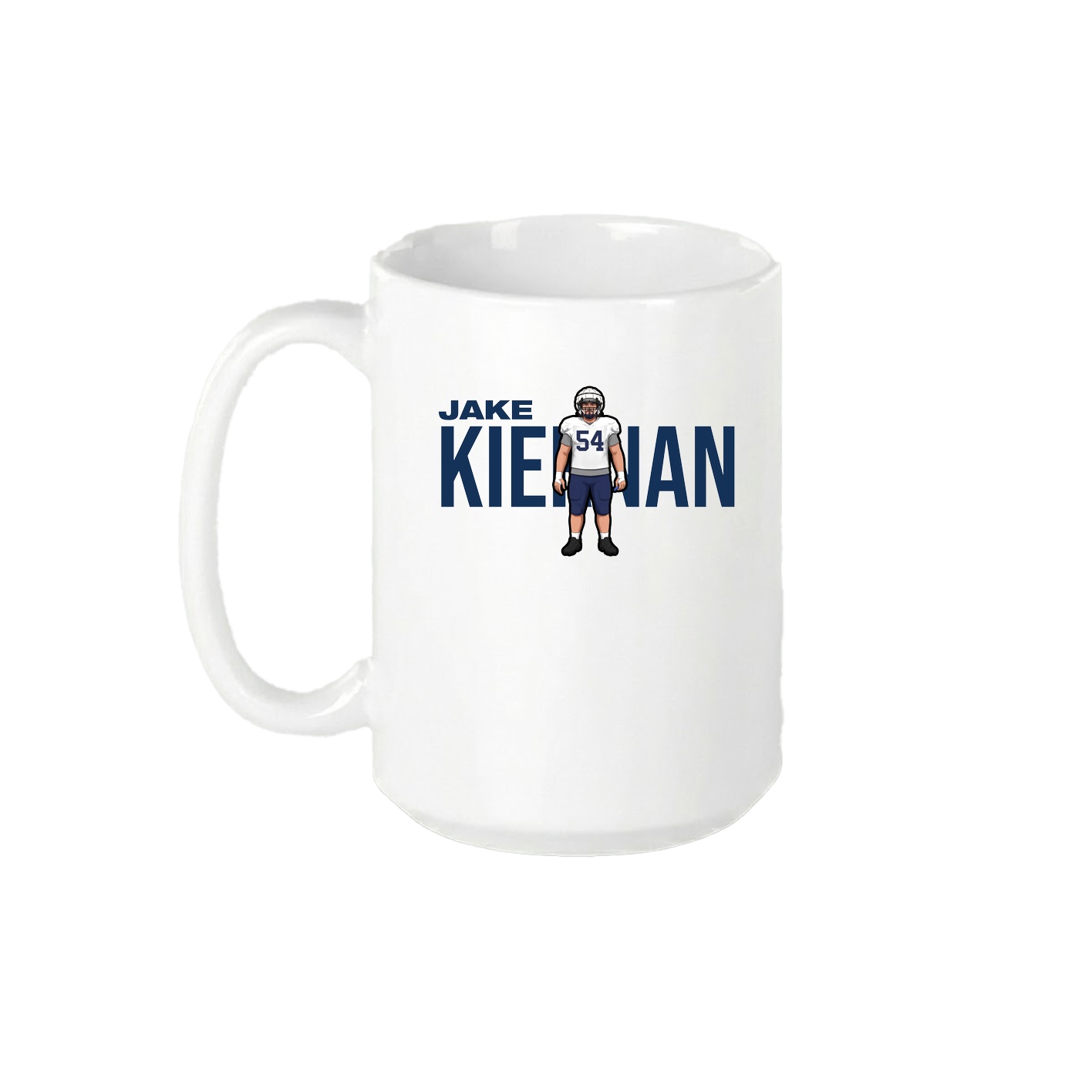 15oz Coffee Mug — Player Name in White