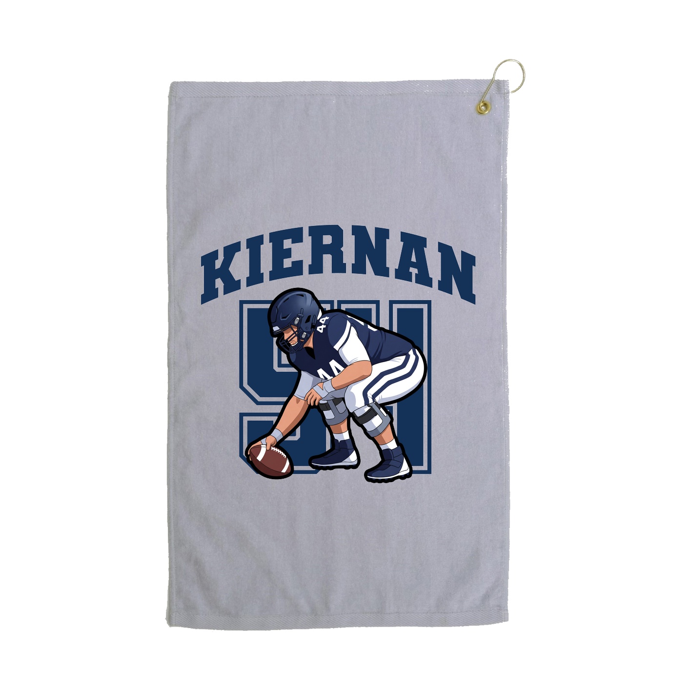 Golf Towel — Number in Grey
