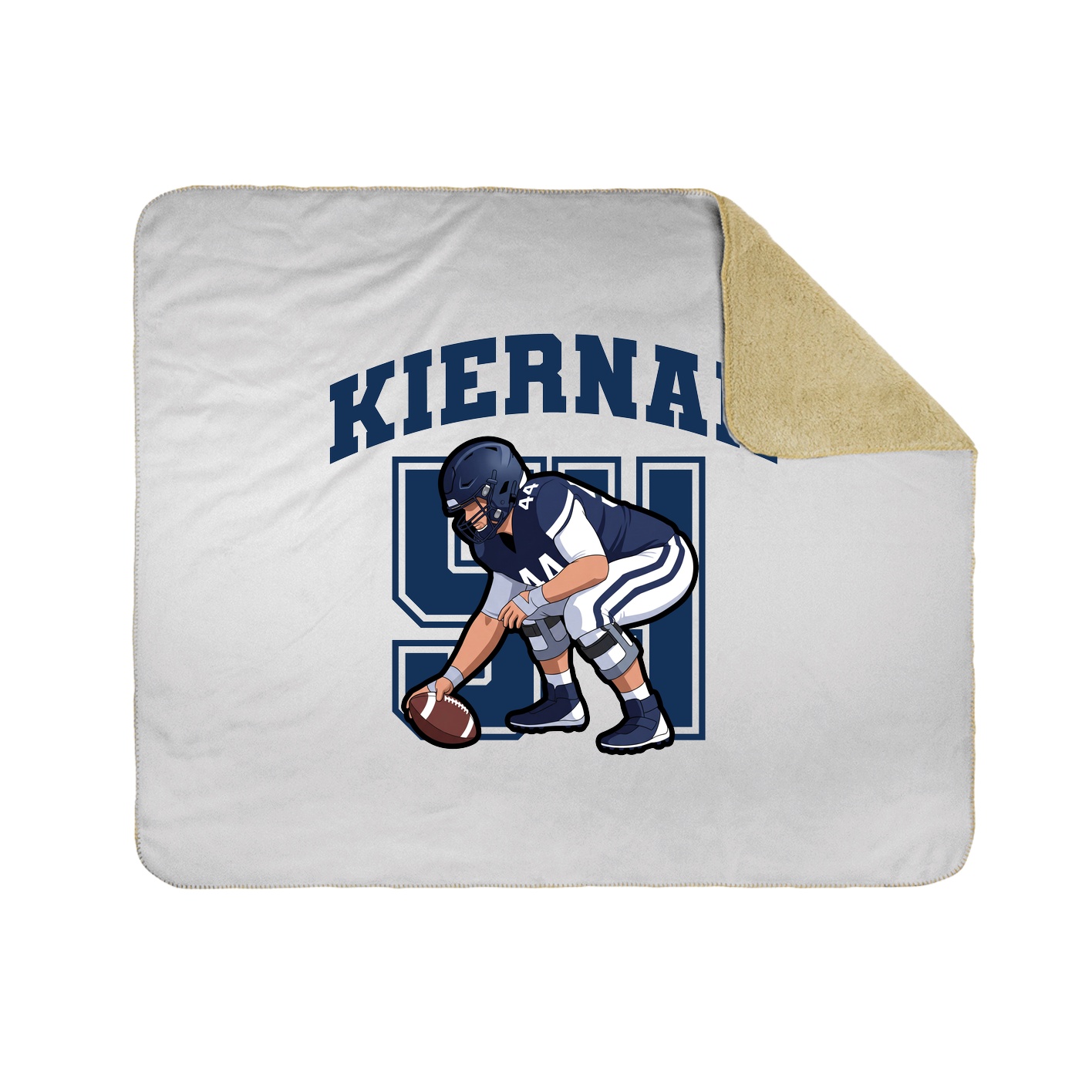 Throw Blanket — Number in White