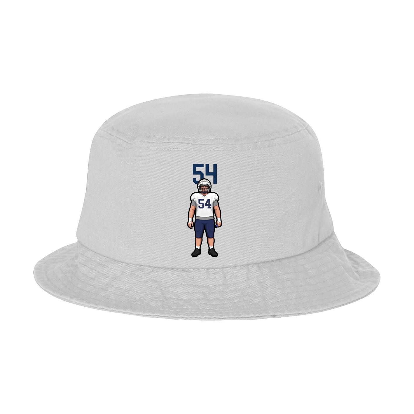 Bucket Cap — Number Top in White