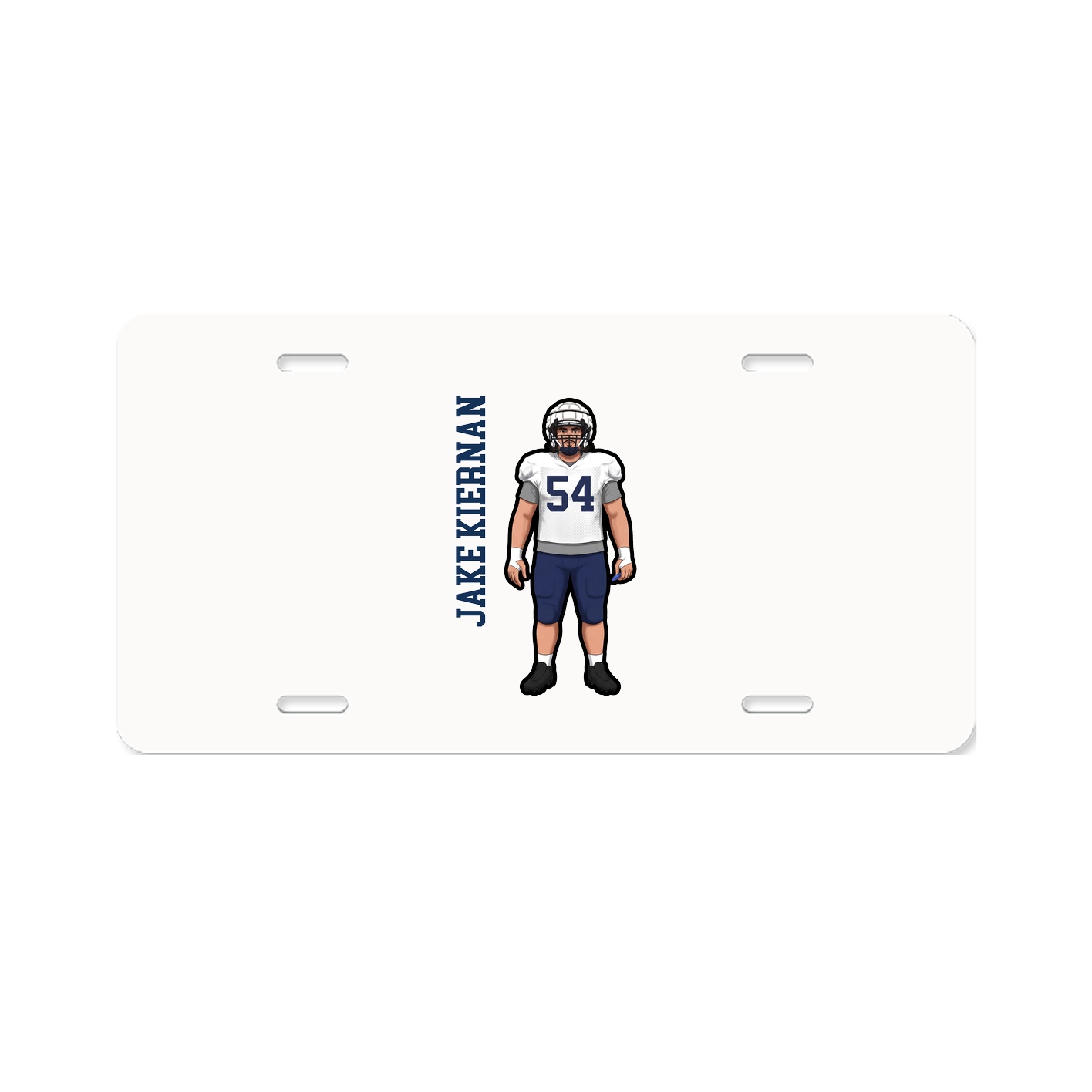 License Plate — Name Vertical in Classic