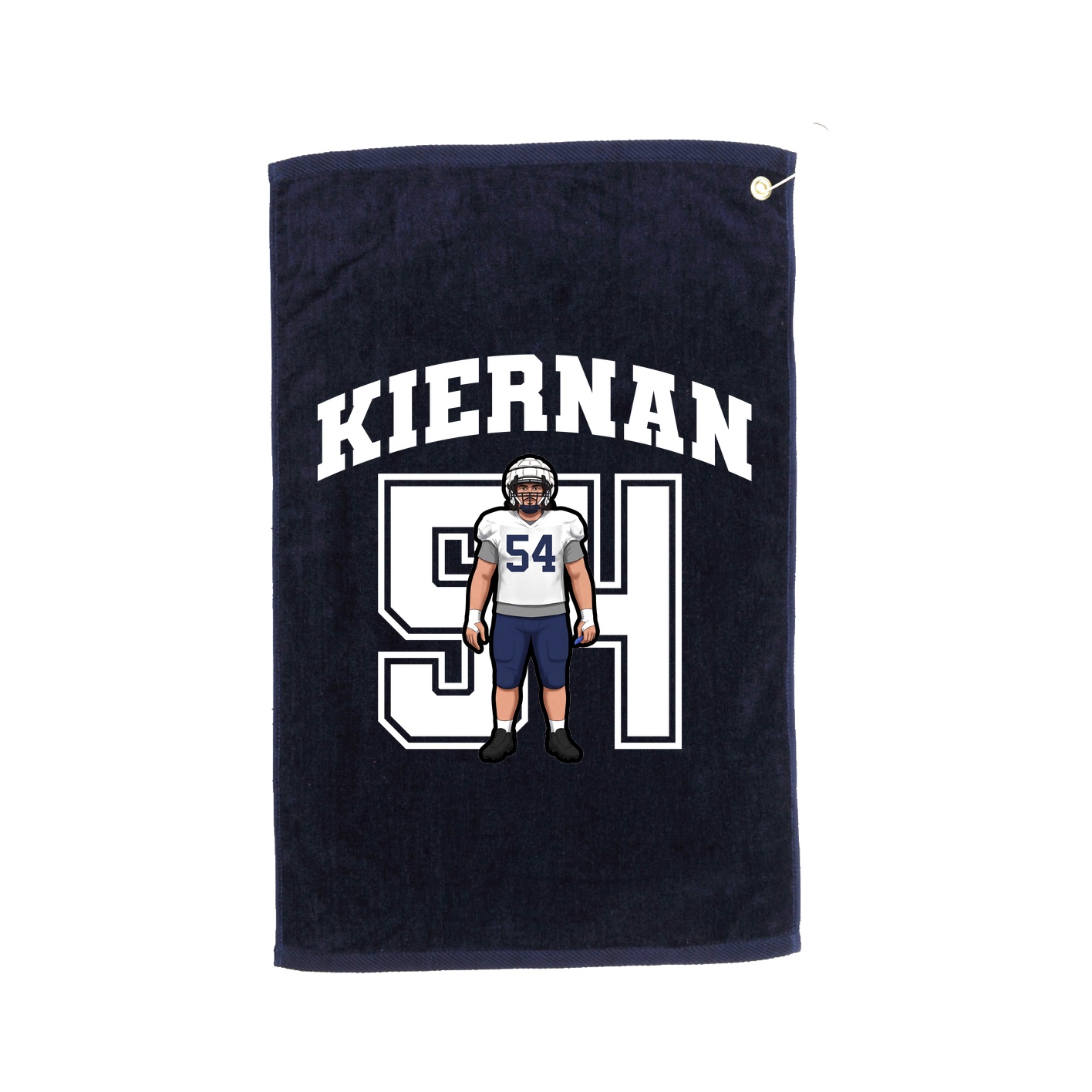 Golf Towel — Number in Navy