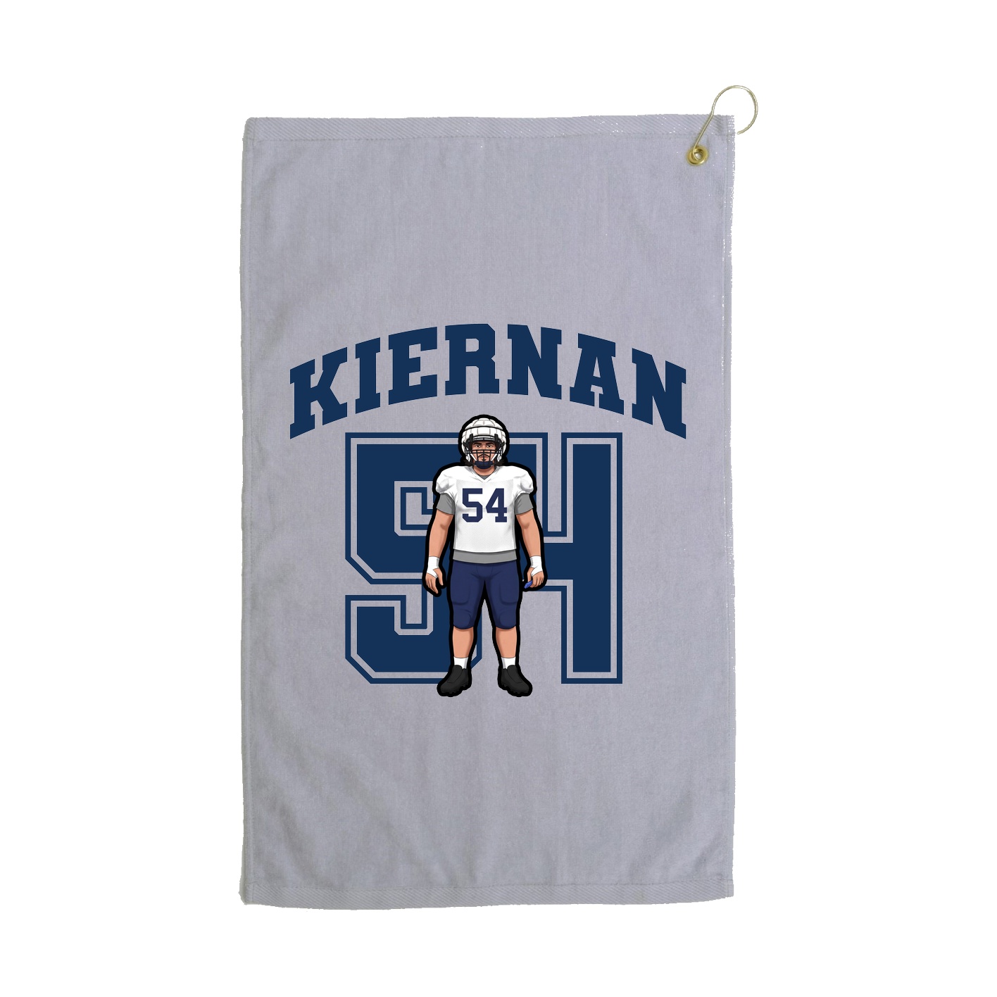 Golf Towel — Number in Grey