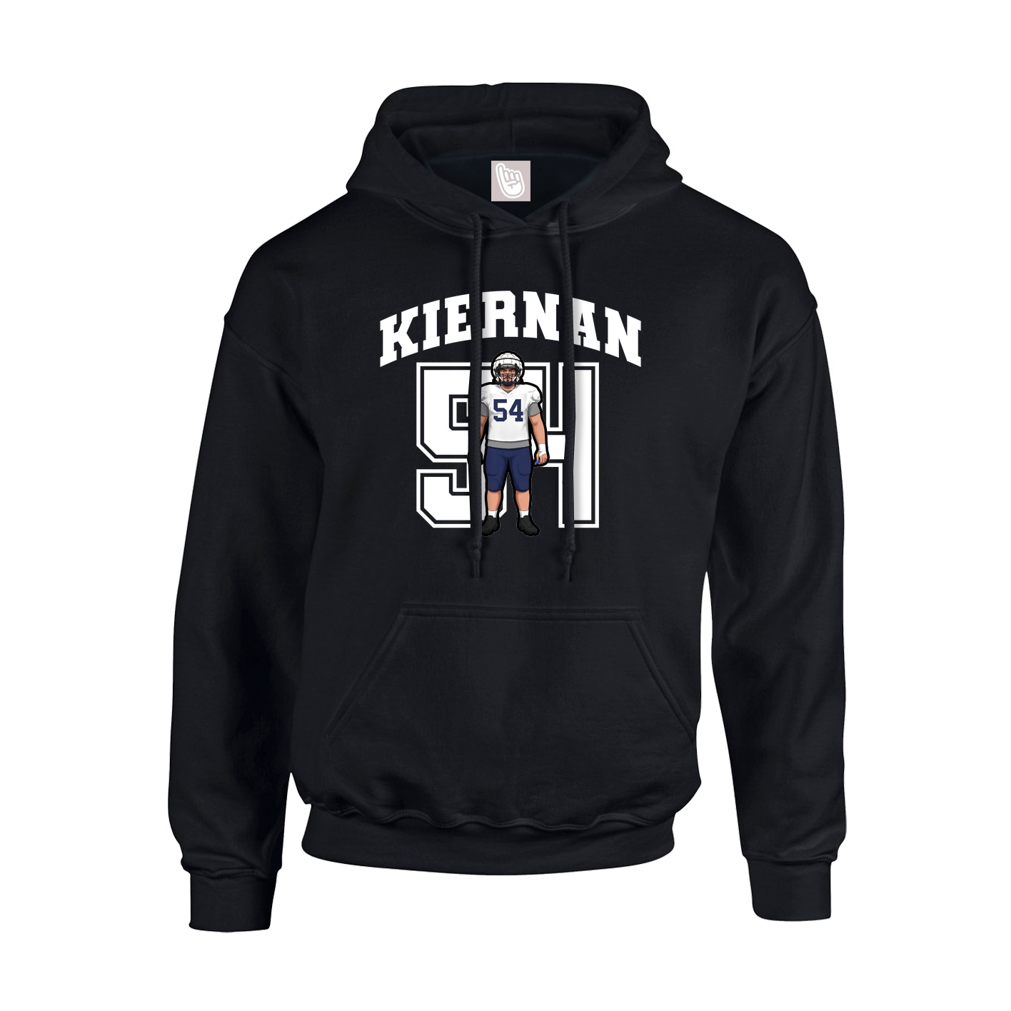 Hoodie — Number in Black