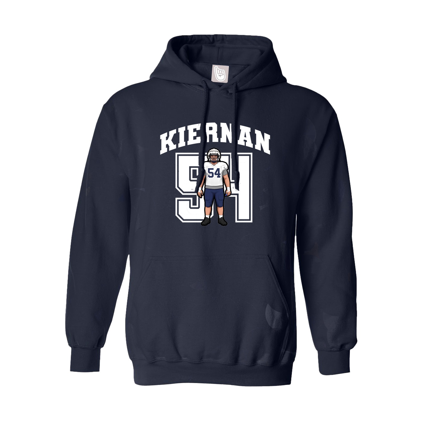 Hoodie — Number in Navy