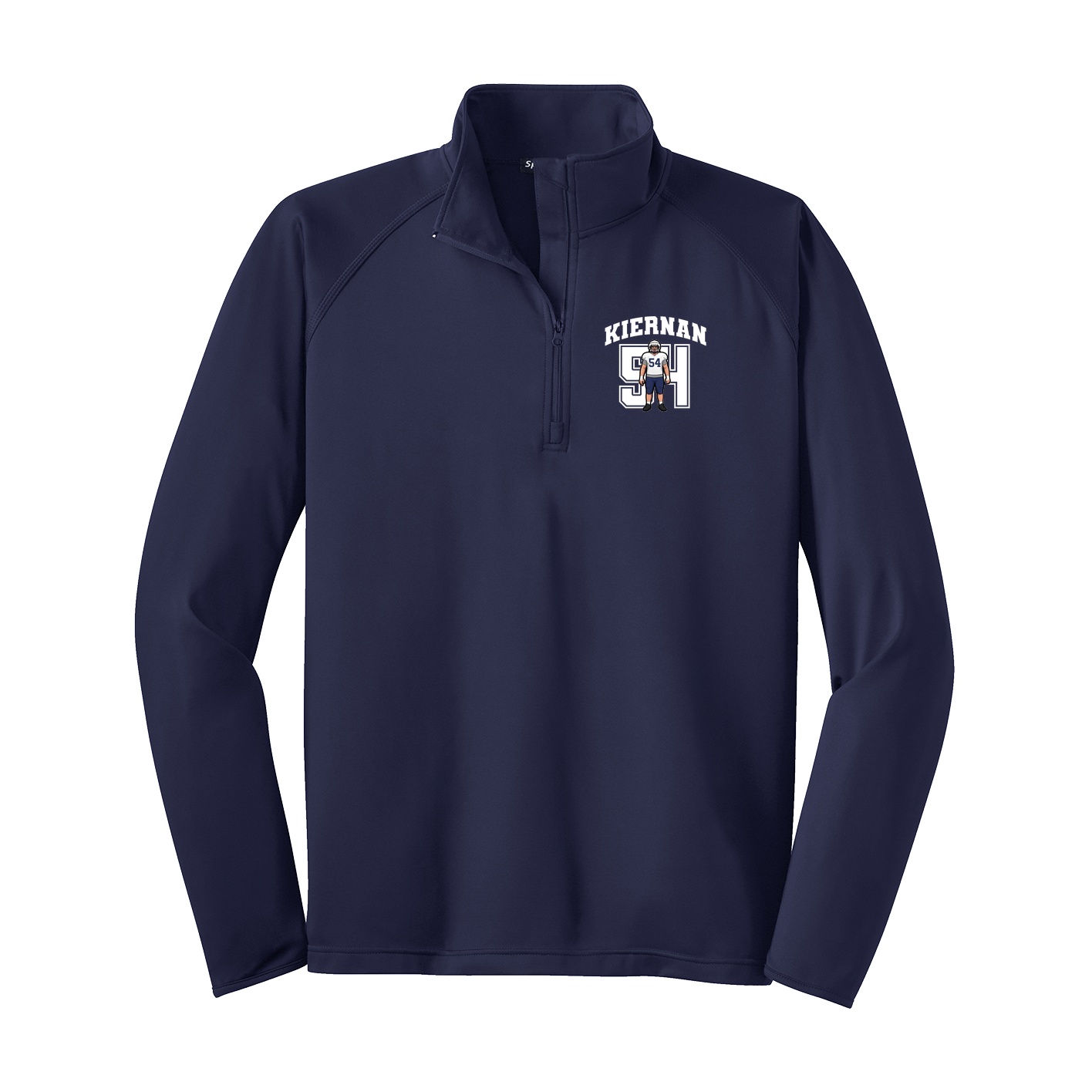 Q-Zip Pullover — Number in Navy