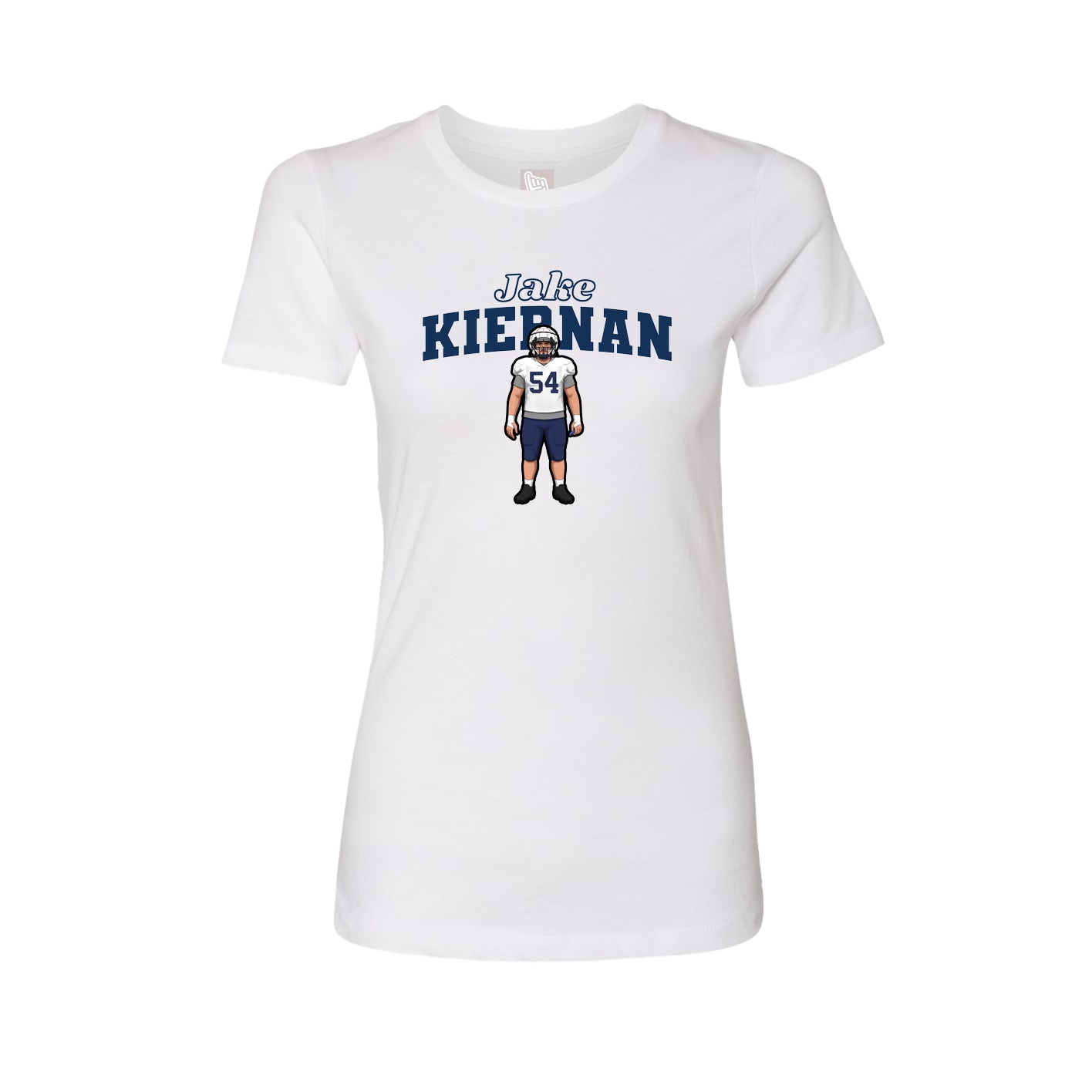 Womens Tee — Name Arch in White