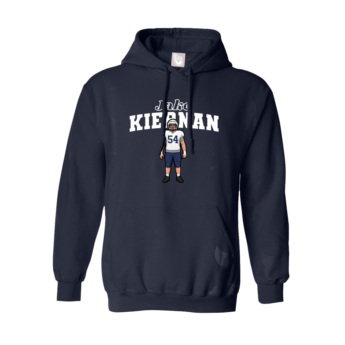 Youth Hoodie — Name Arch in Navy