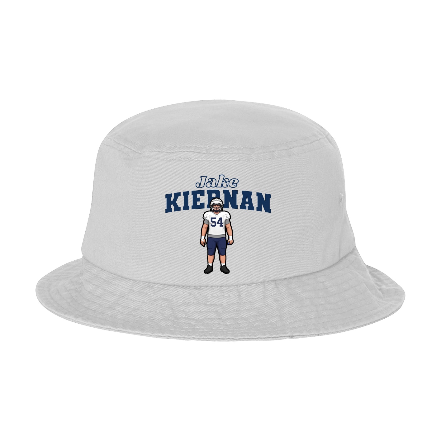 Bucket Cap — Name Arch in White