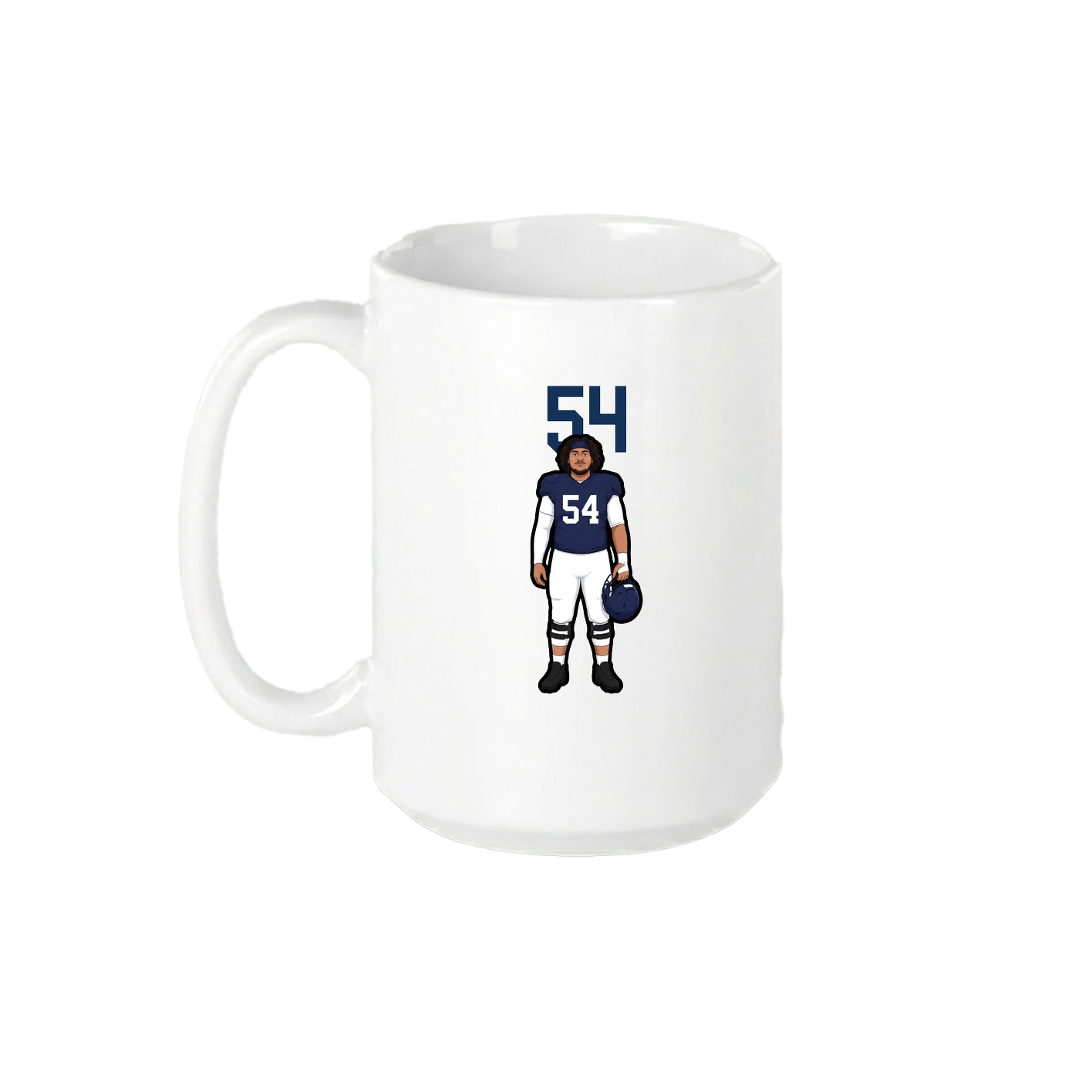 15oz Coffee Mug — Number Top in White