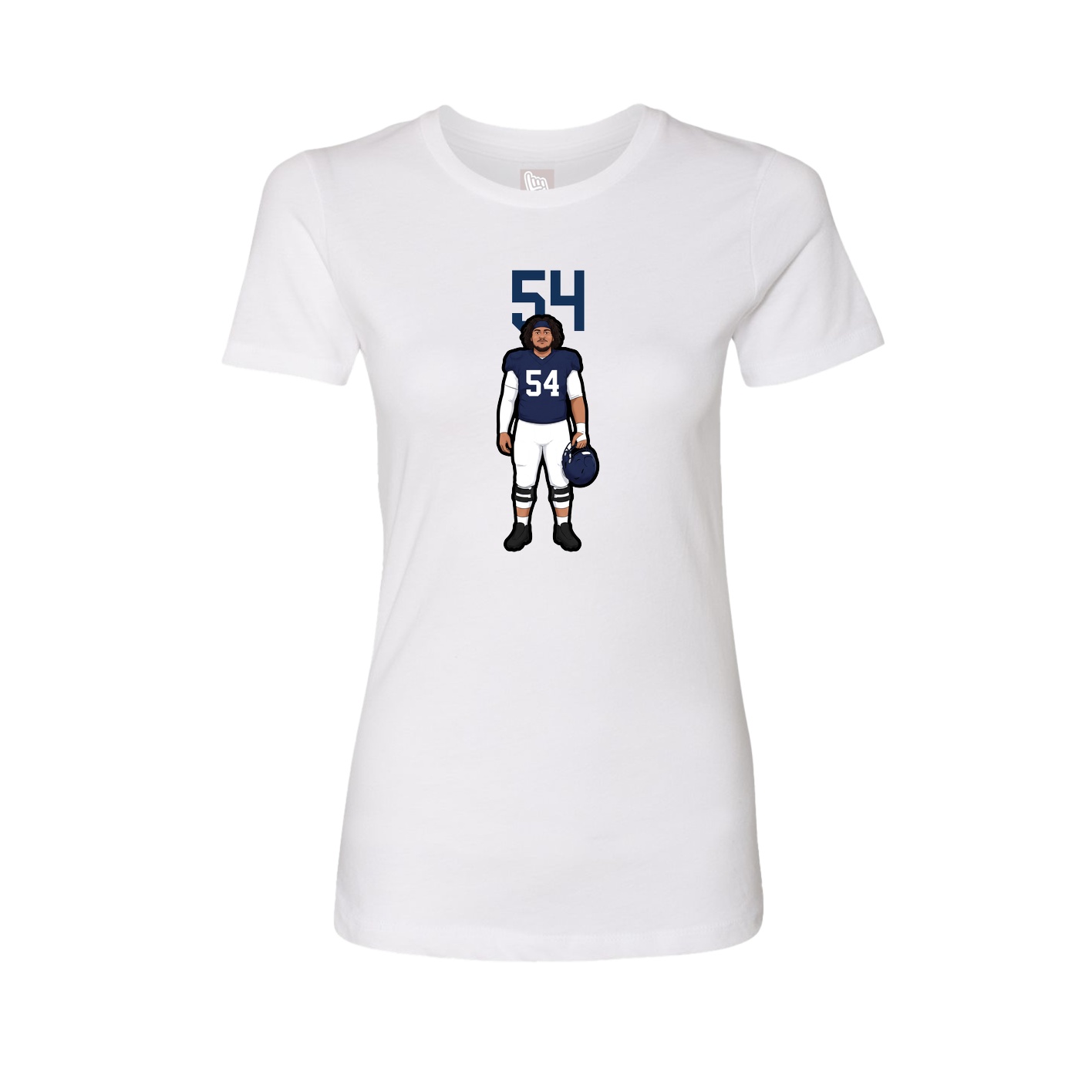 Womens Tee — Number Top in White