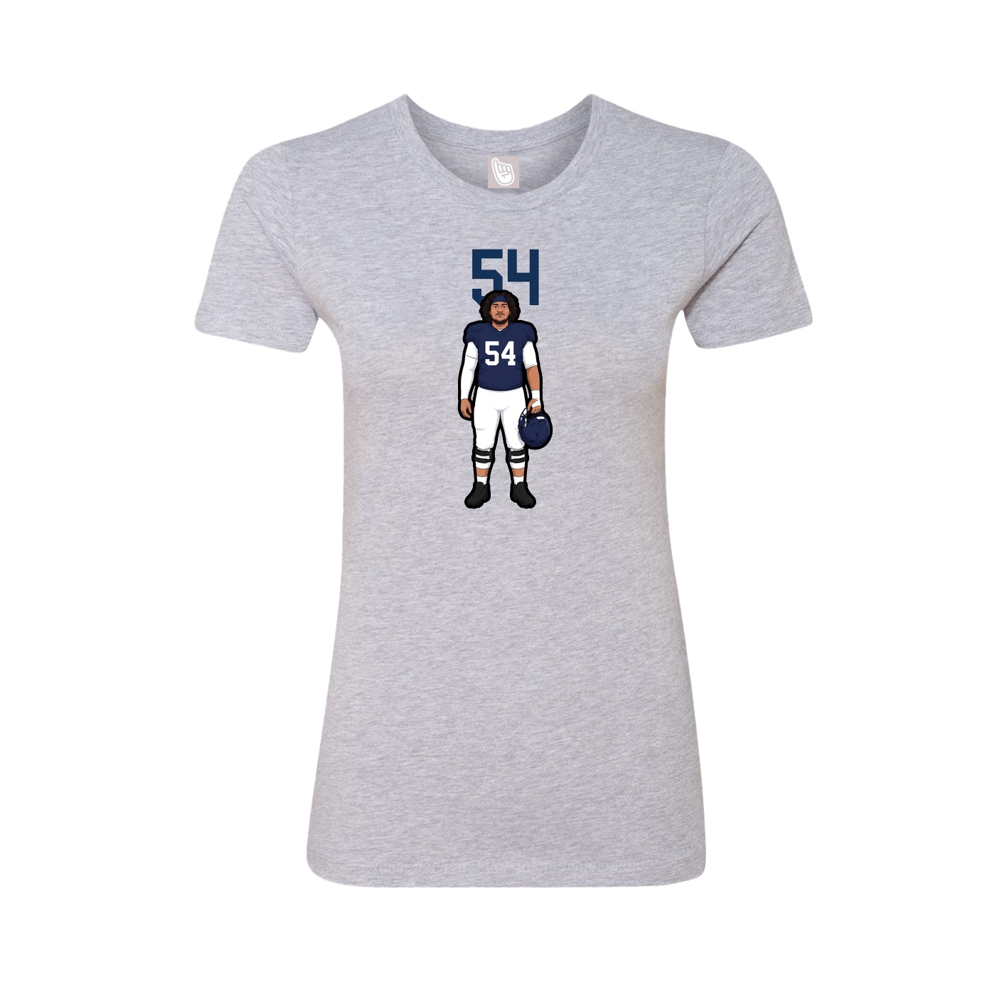 Womens Tee — Number Top in Grey