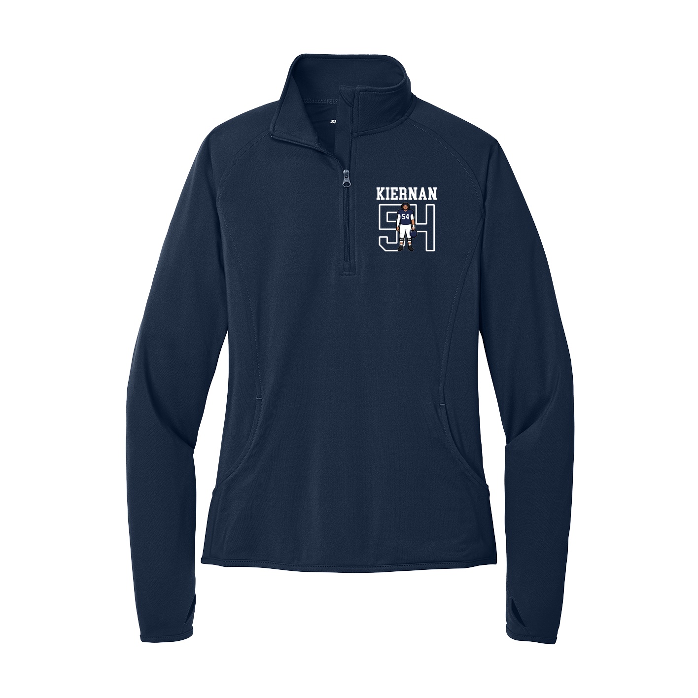 Women's Q-Zip Pullover — Shirsey in Navy