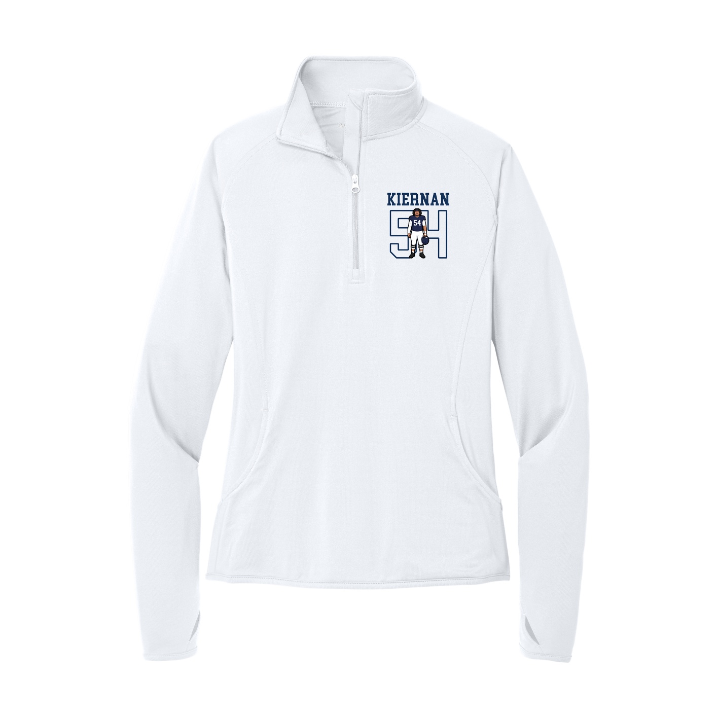 Women's Q-Zip Pullover — Shirsey in White