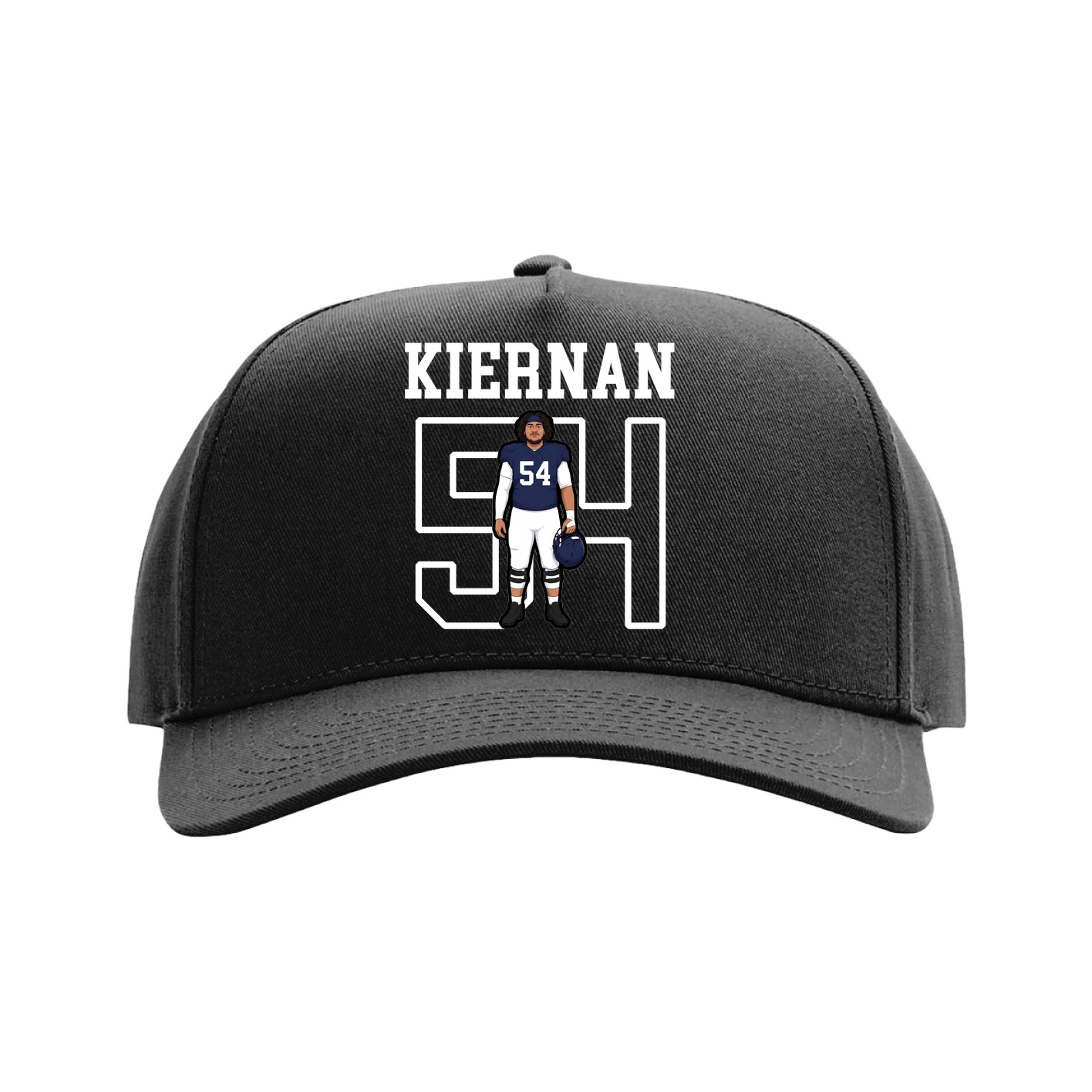 Full Fabric Five-Panel Champ Cap — Shirsey in Black