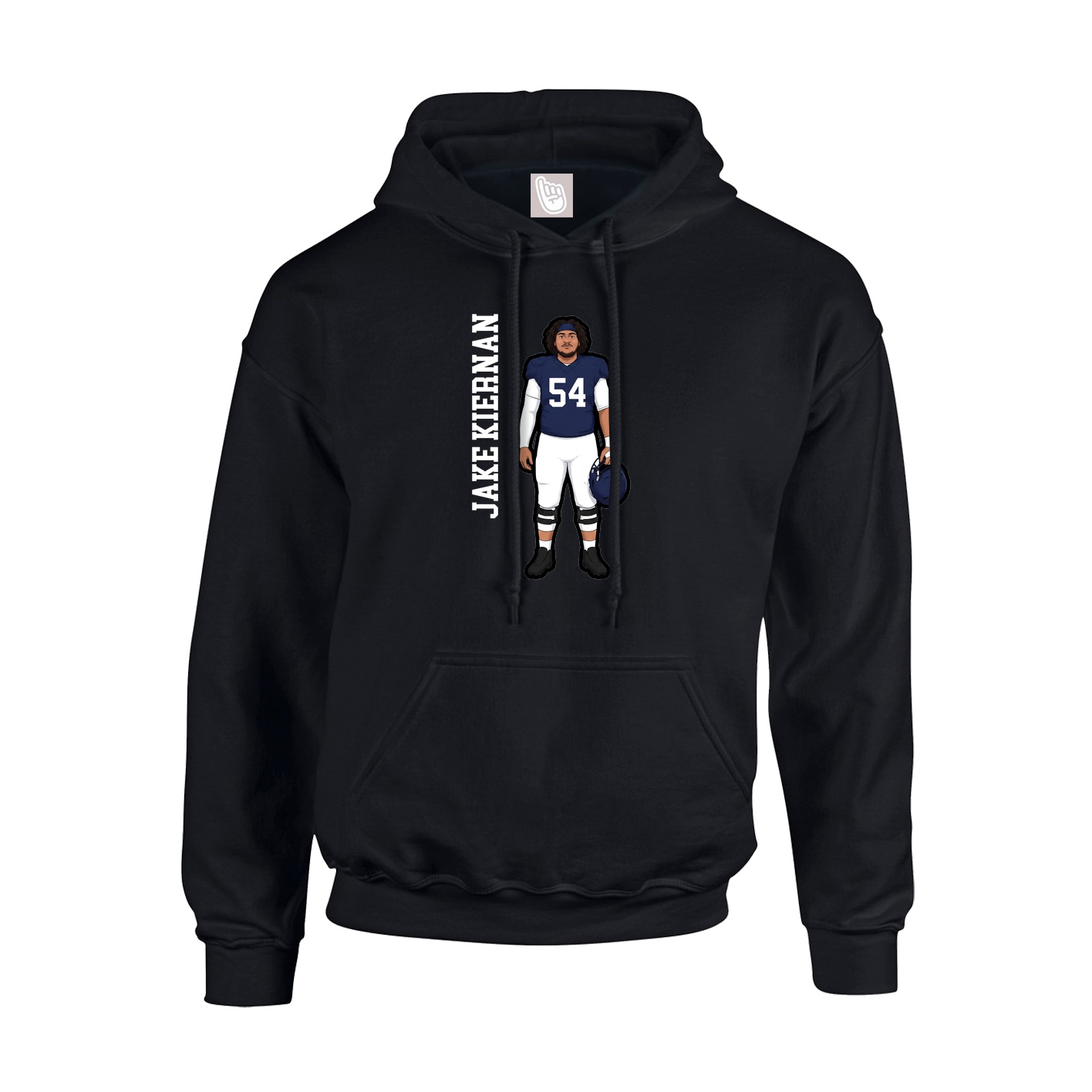 Youth Hoodie — Name Vertical in Black