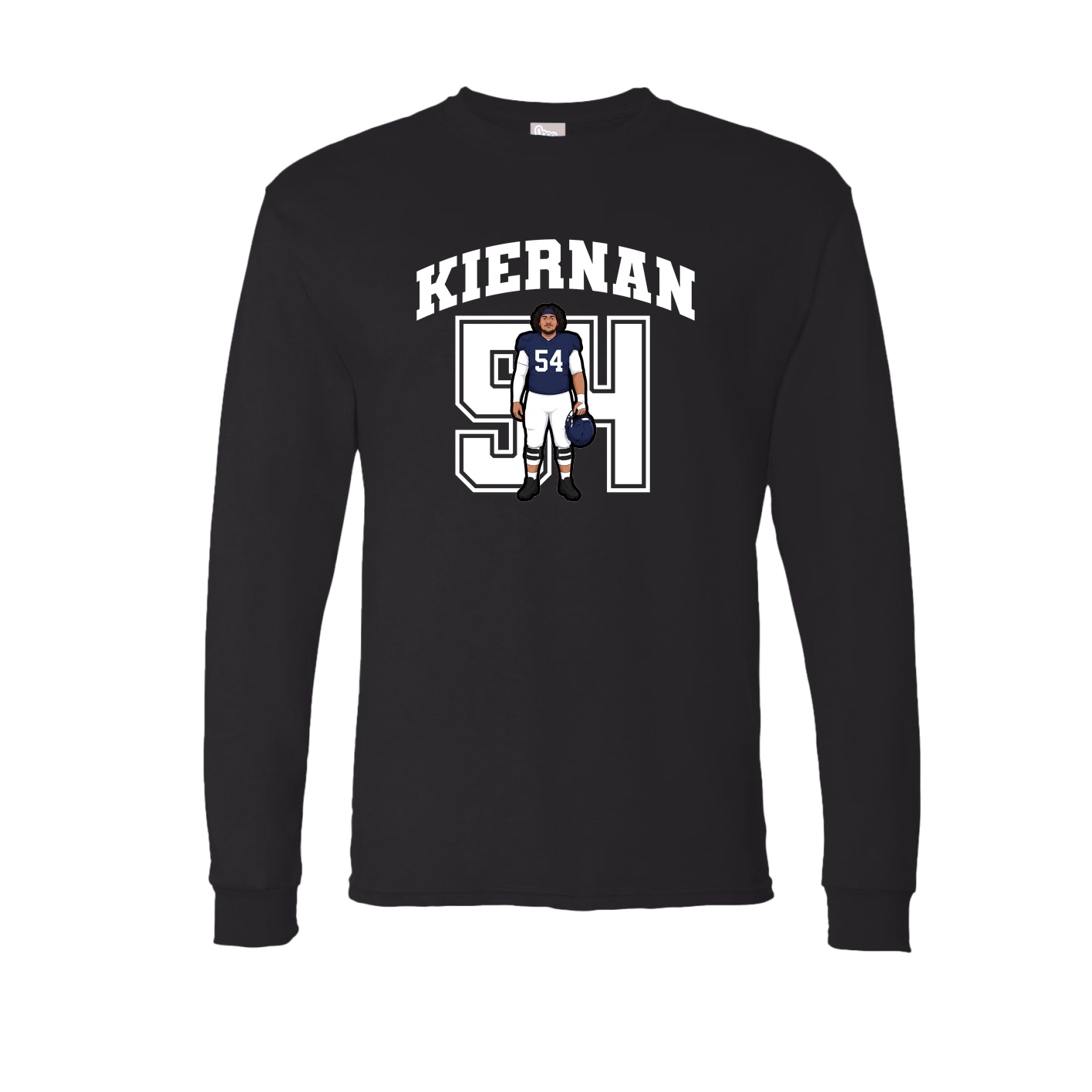 Long Sleeve Tee — Number in Black