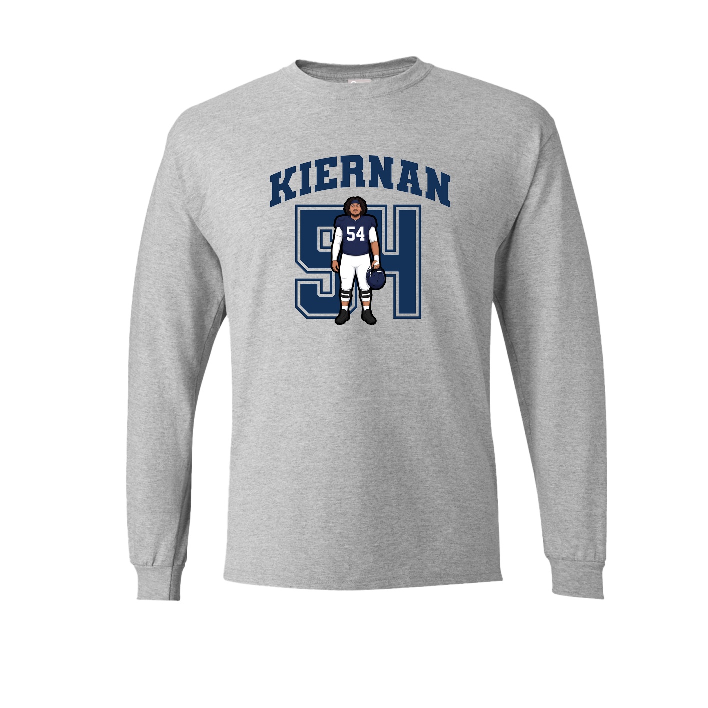 Long Sleeve Tee — Number in Grey