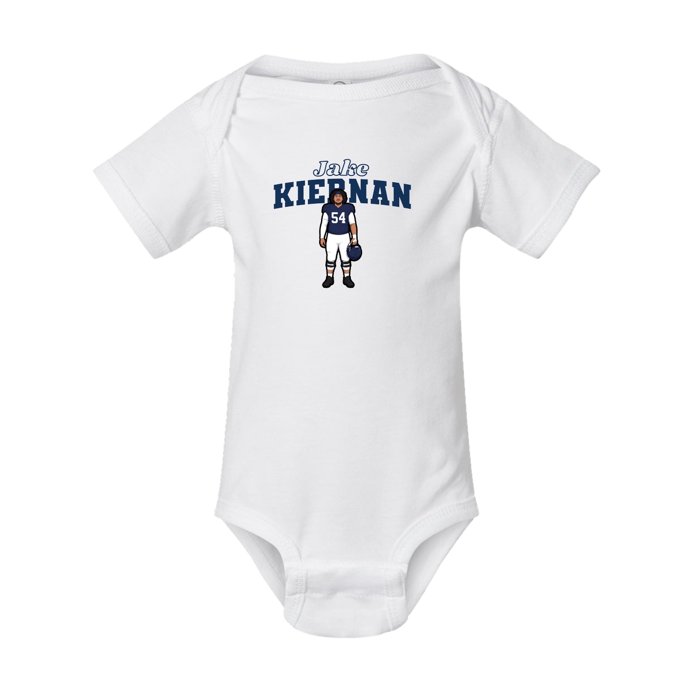 Baby Onesie — Name Arch in White