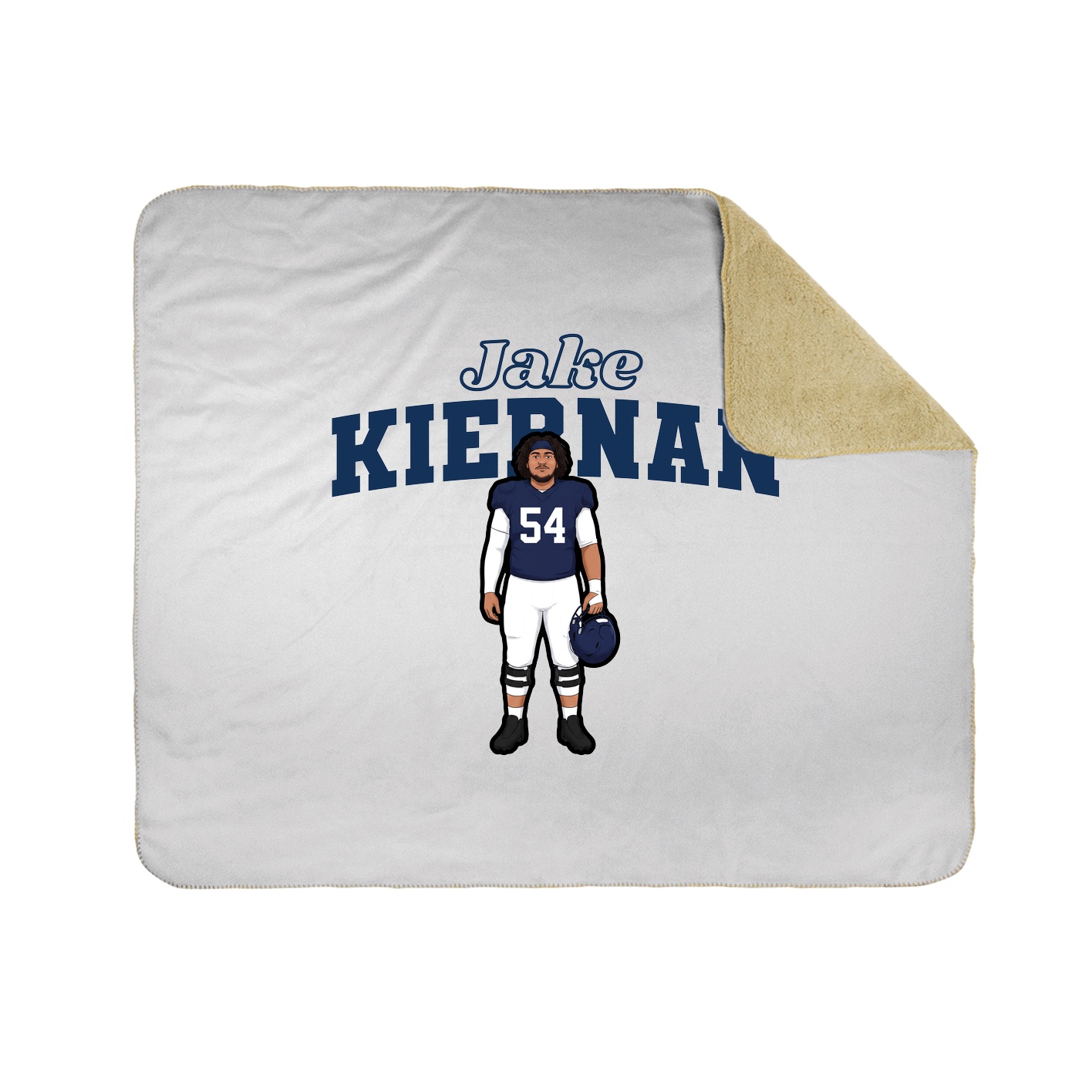 Throw Blanket — Name Arch in White