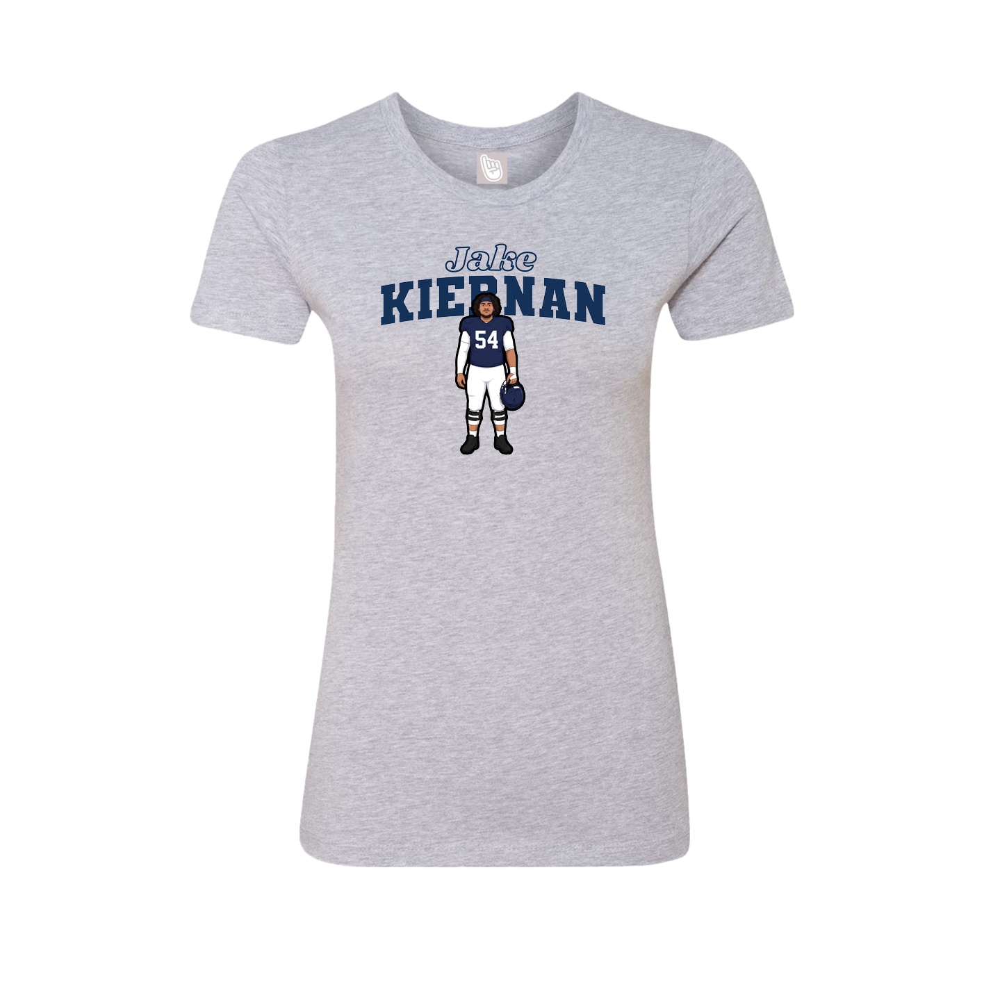 Womens Tee — Name Arch in Grey