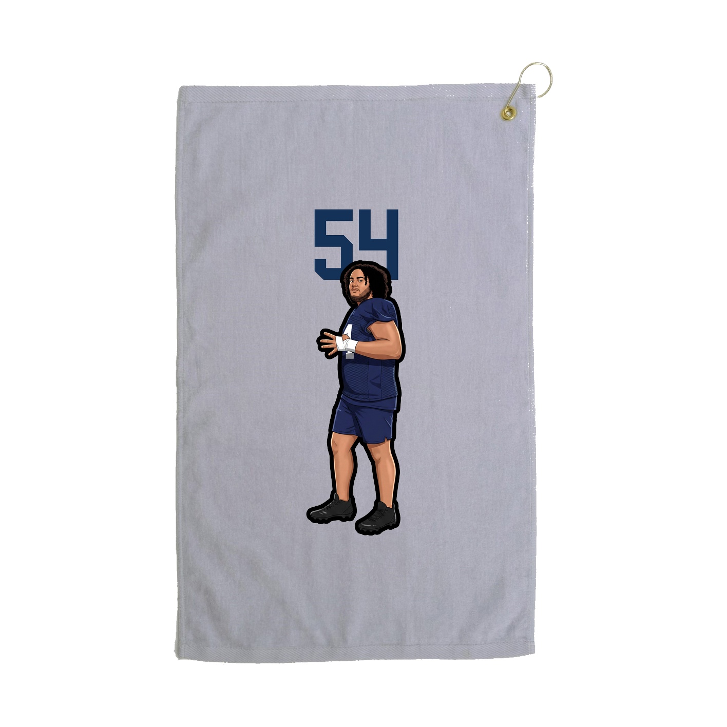 Golf Towel — Number Top in Grey