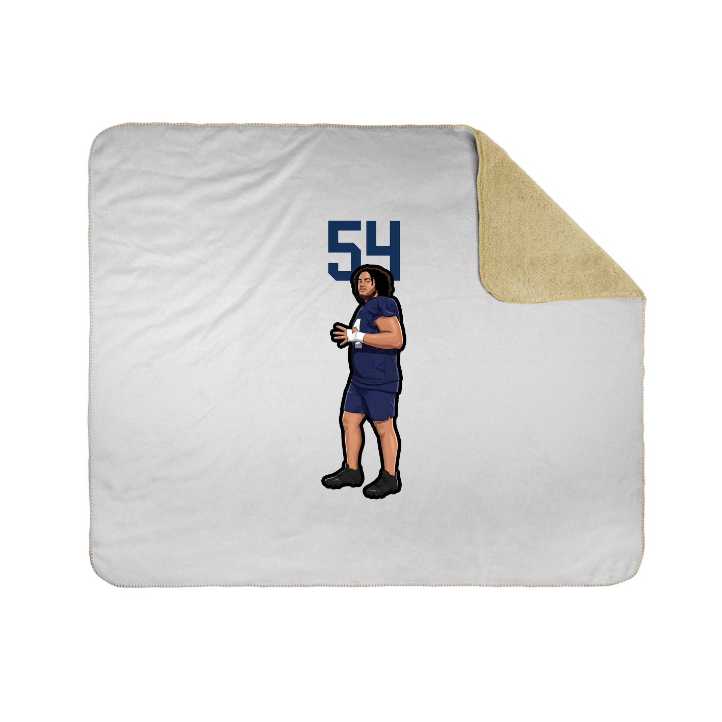 Throw Blanket — Number Top in White
