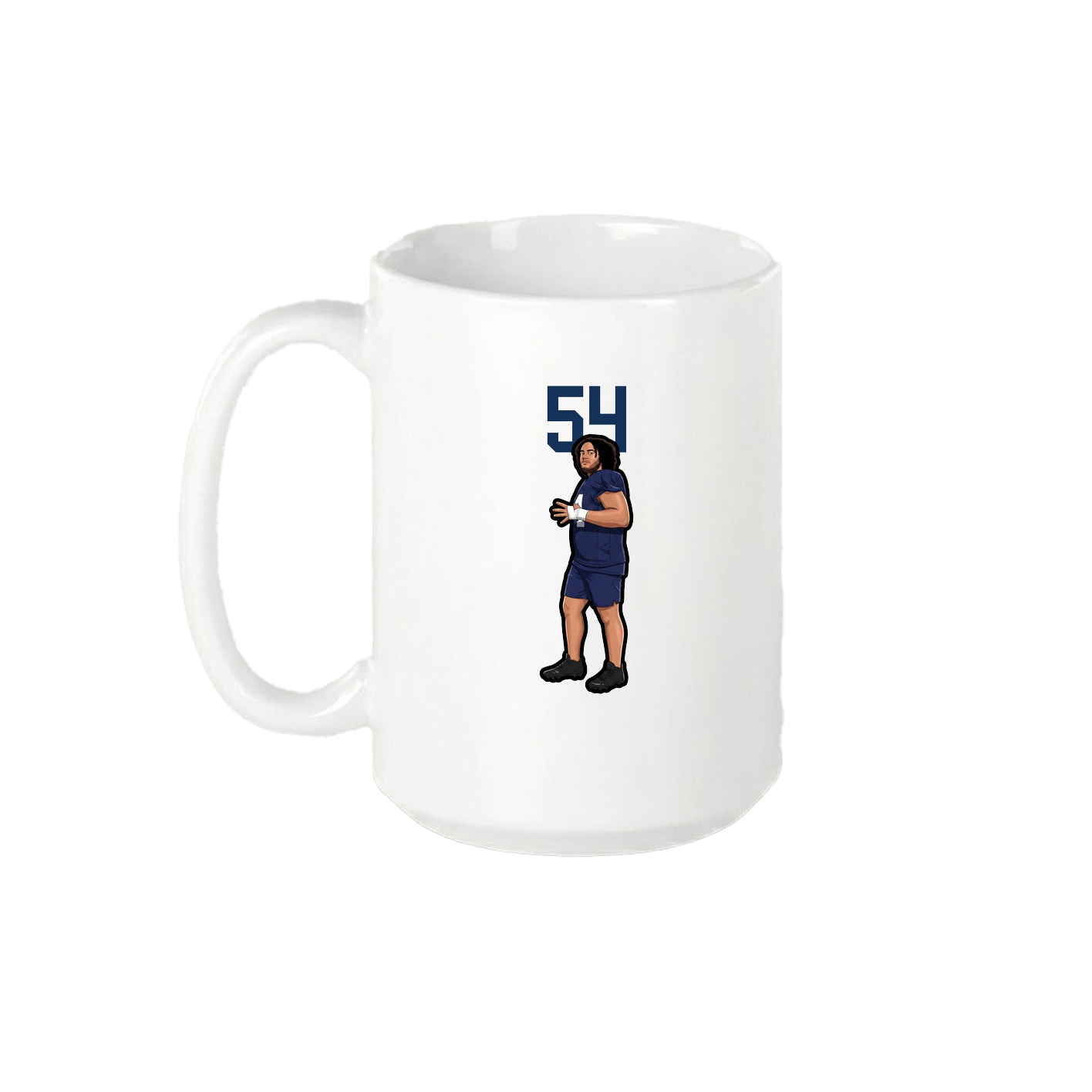 15oz Coffee Mug — Number Top in White