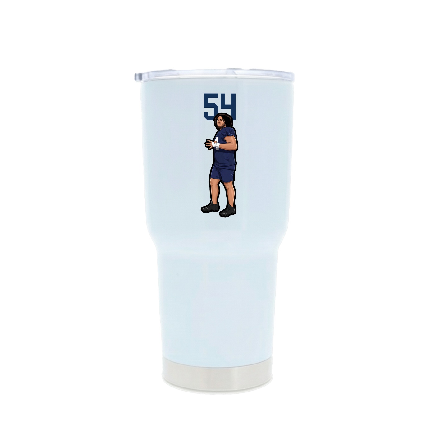 30oz Stainless Steel Tumbler — Number Top in White