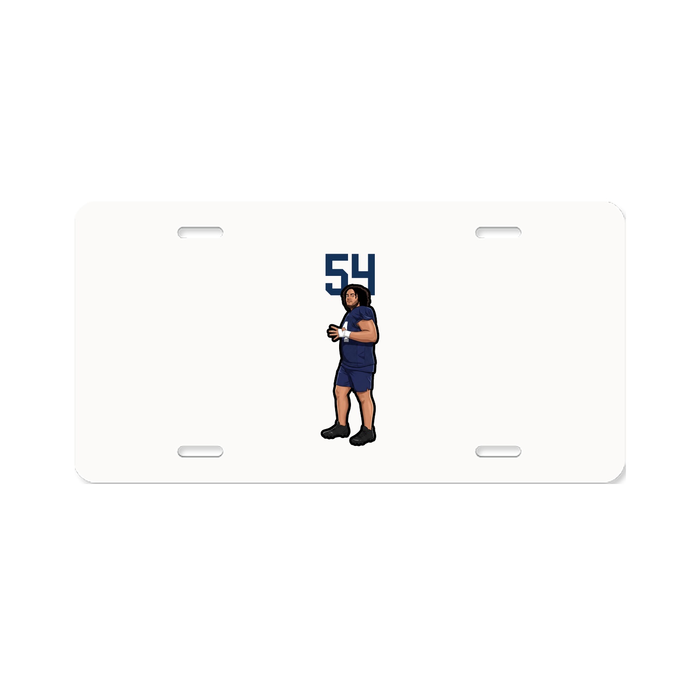 License Plate — Number Top in Classic