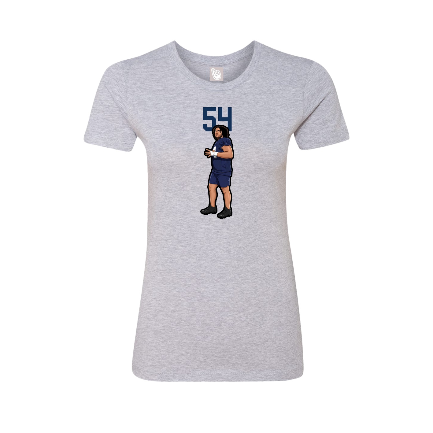 Womens Tee — Number Top in Grey