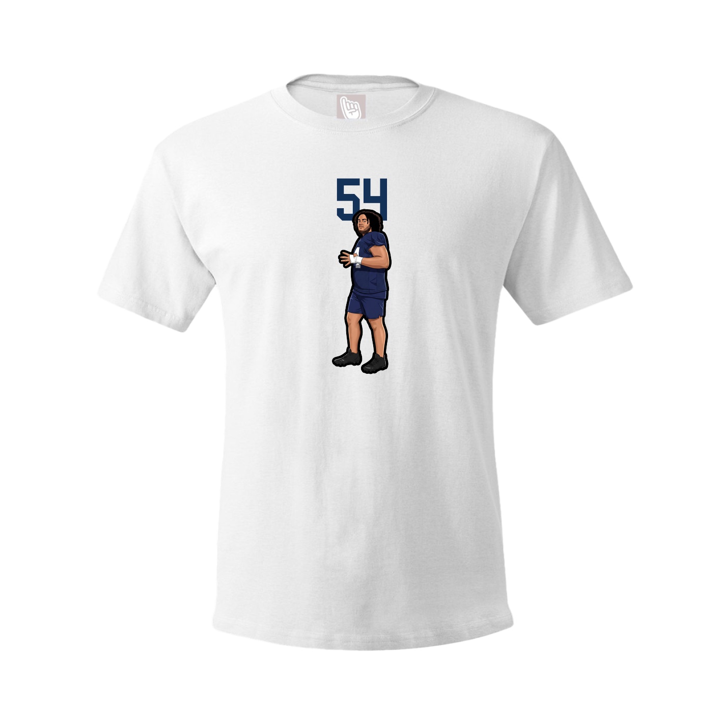 Youth Tee — Number Top in White