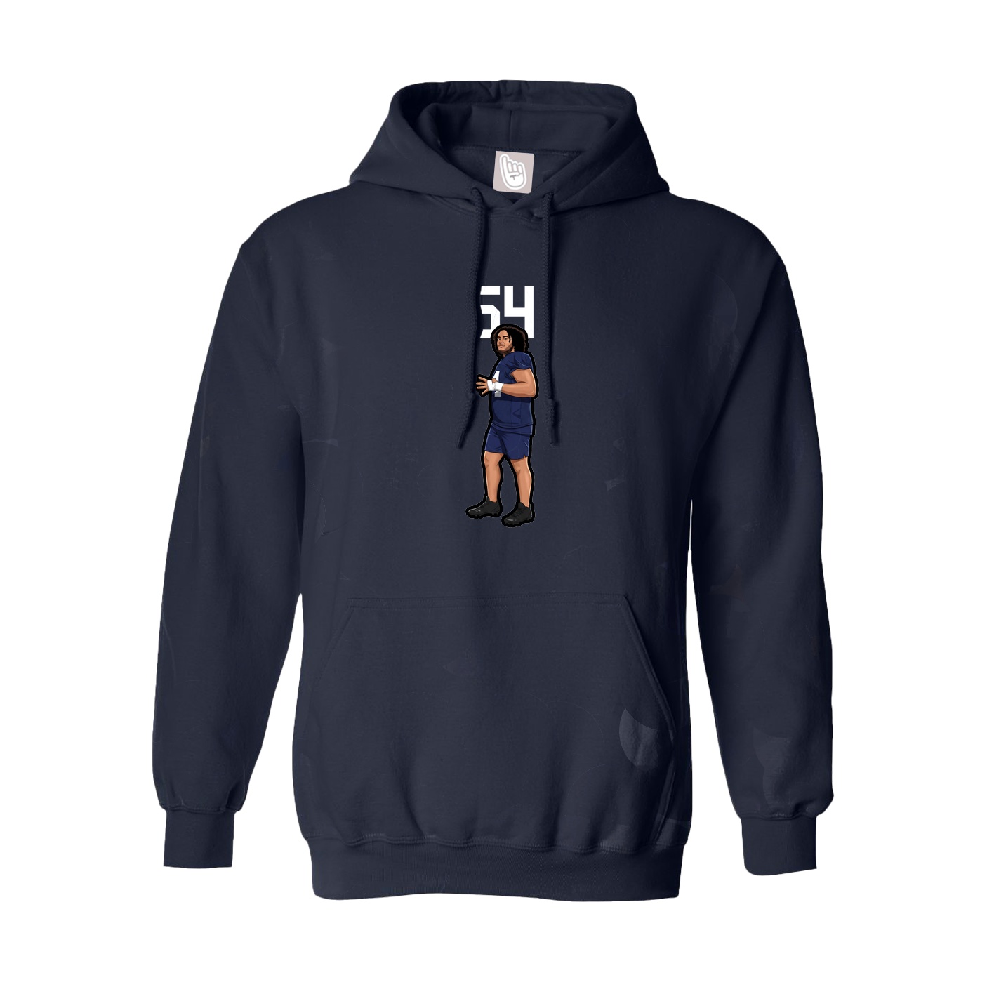 Hoodie — Number Top in Navy