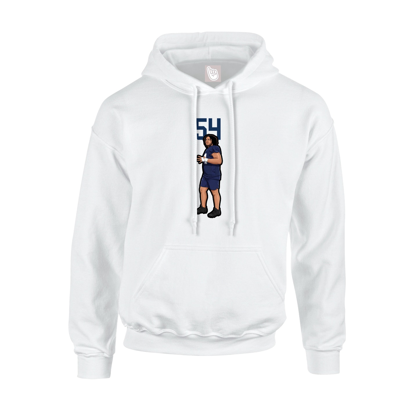 Hoodie — Number Top in White