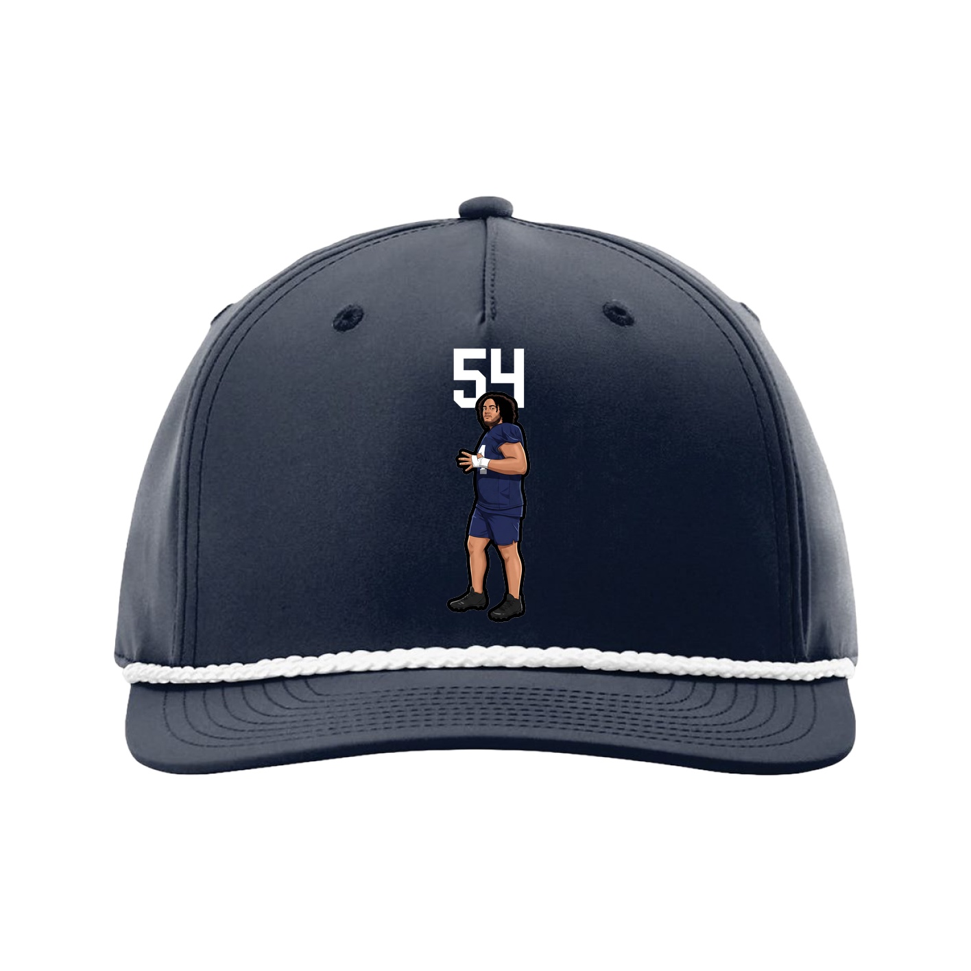 Five-Panel Classic Rope Cap — Number Top in Navy