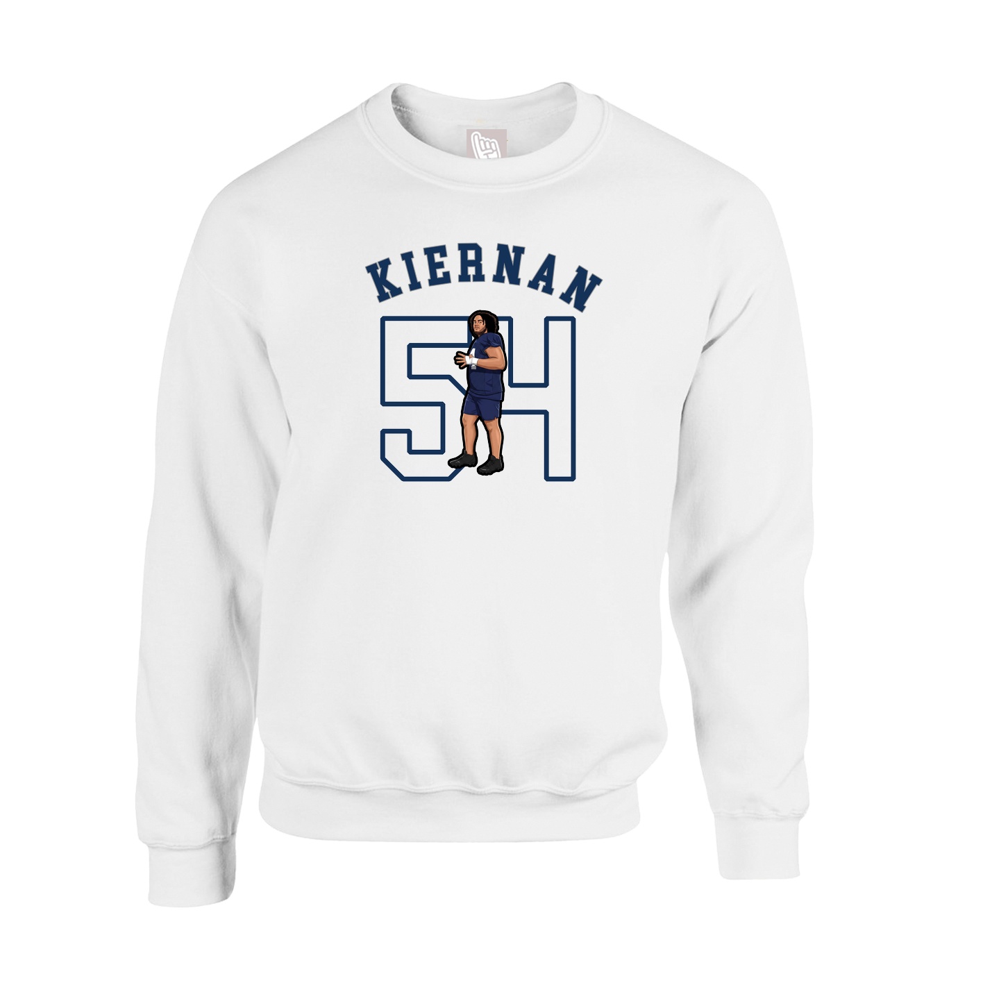 Fleece Crew — Shirsey Arch in White