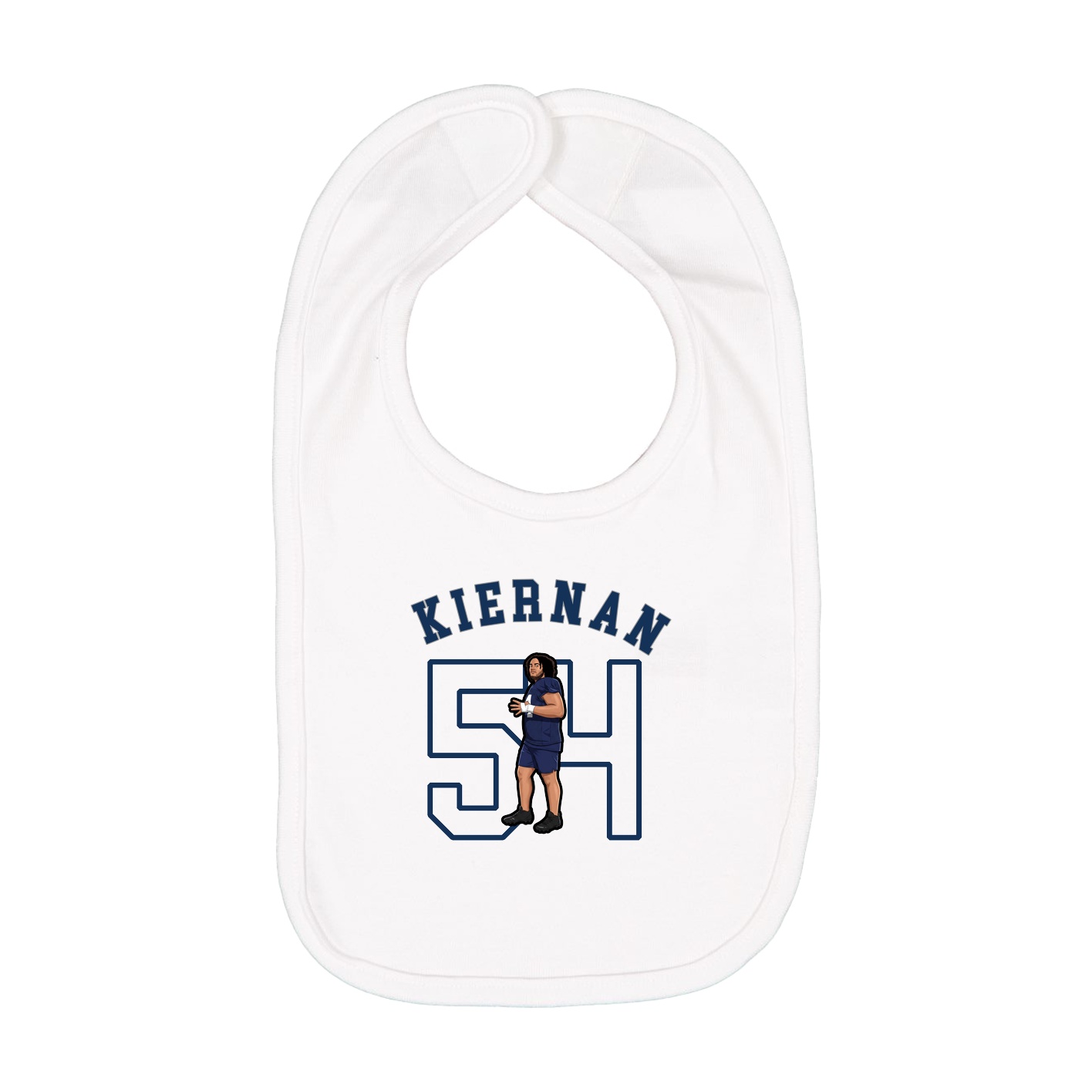 Infant Bib — Shirsey Arch in White