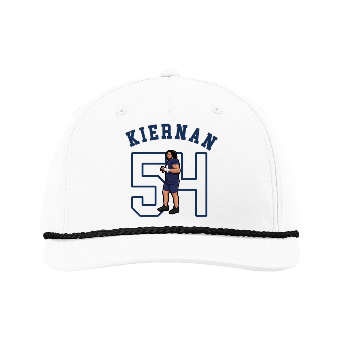 Five-Panel Classic Rope Cap — Shirsey Arch in White