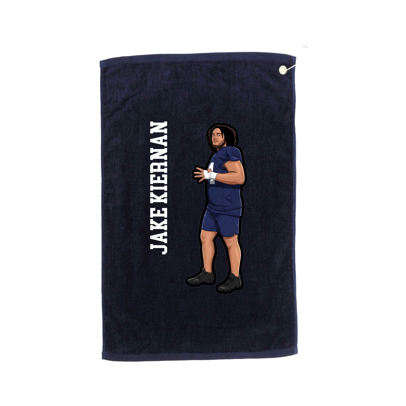 Golf Towel — Name Vertical in Navy
