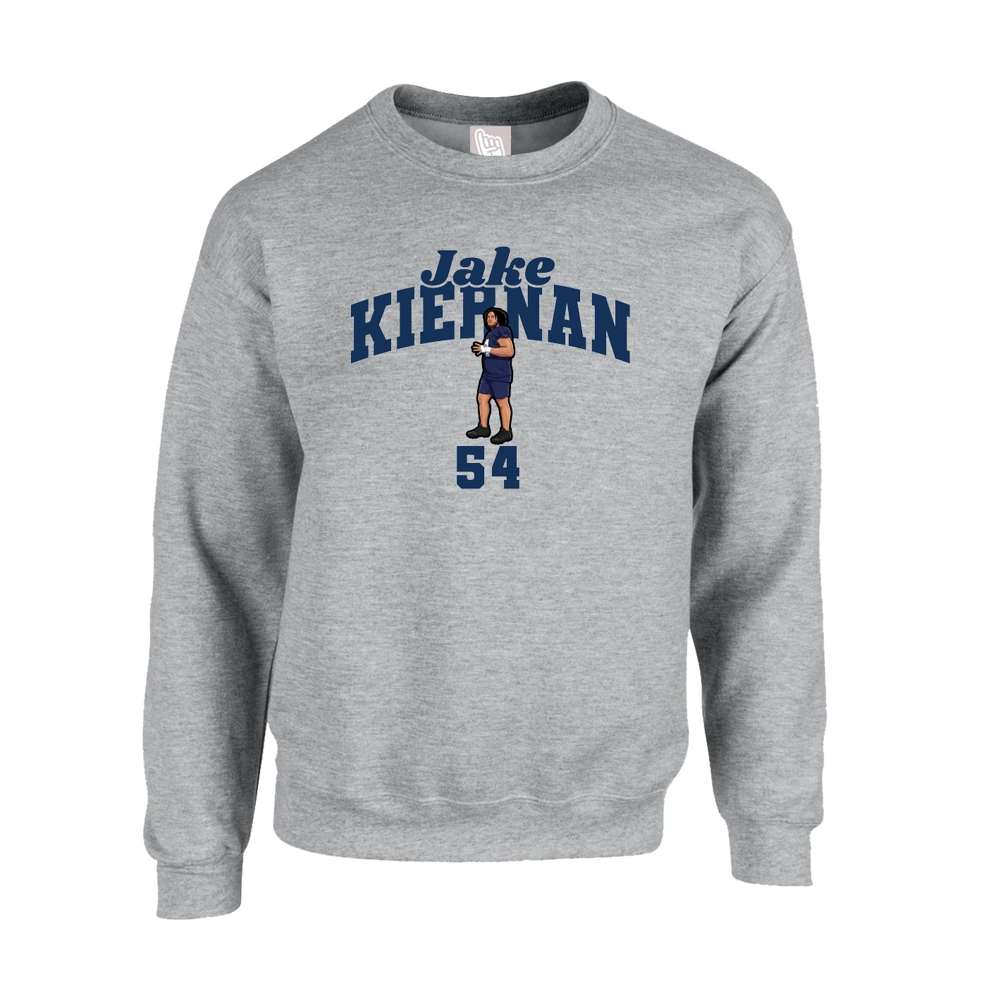 Fleece Crew — Signature Arch in Grey
