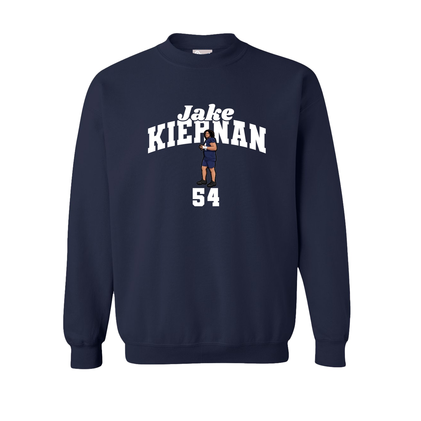Fleece Crew — Signature Arch in Navy