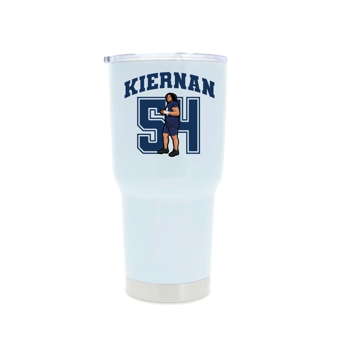 30oz Stainless Steel Tumbler — Number in White