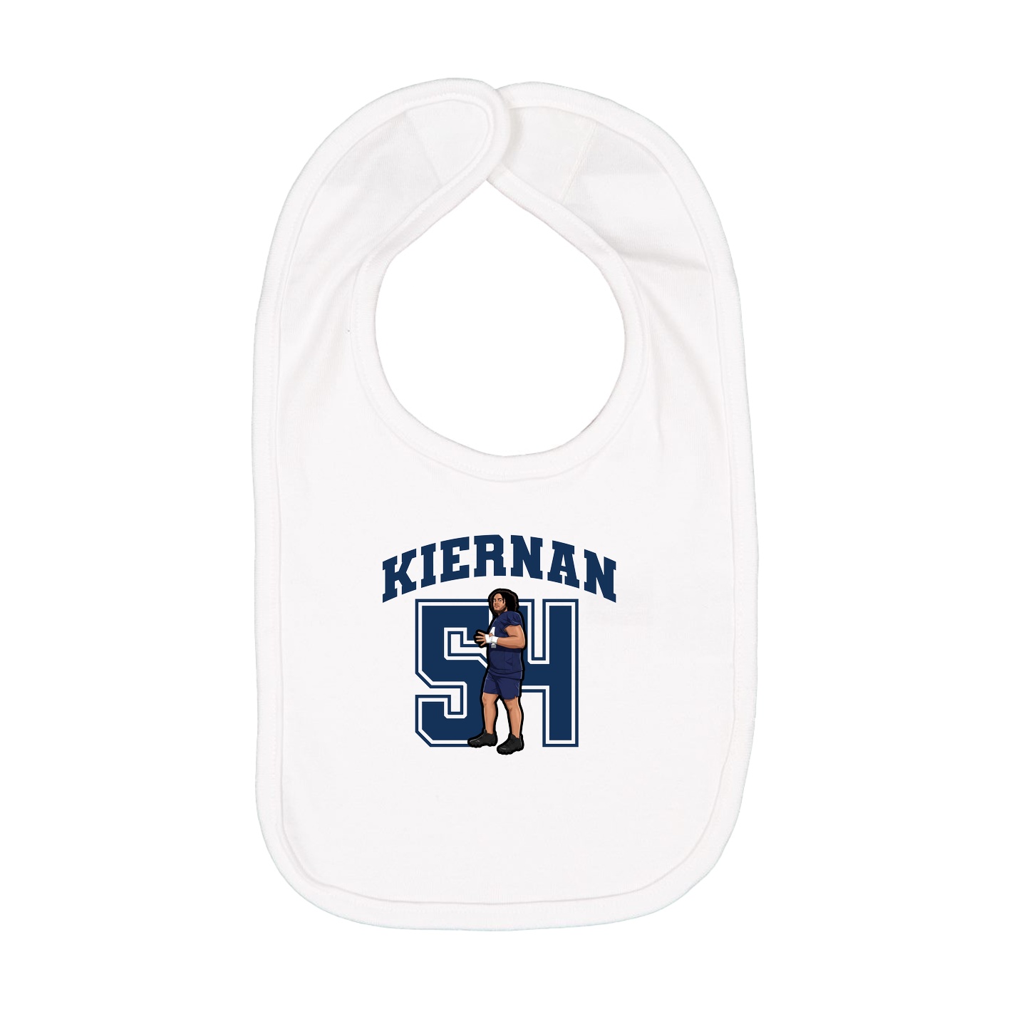 Infant Bib — Number in White