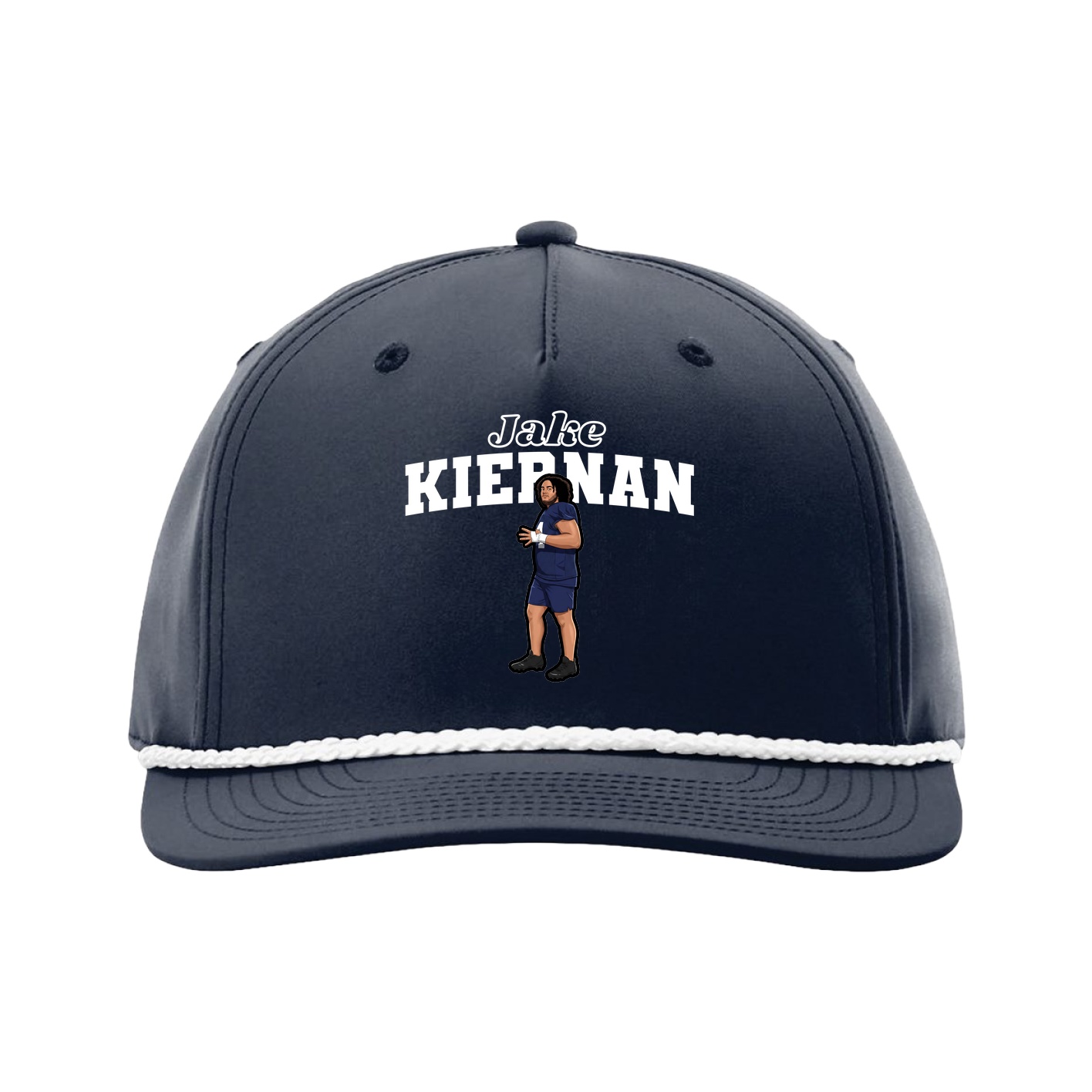Five-Panel Classic Rope Cap — Name Arch in Navy