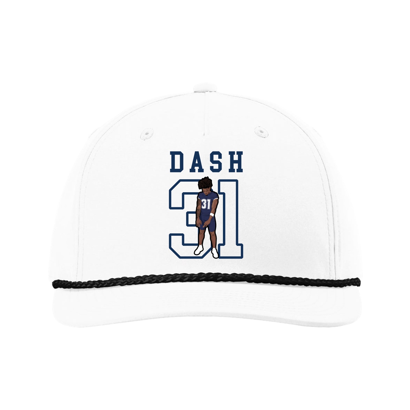 Five-Panel Classic Rope Cap — Shirsey in White