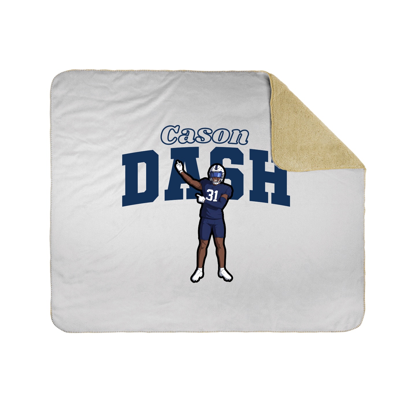 Throw Blanket — Name Arch in White