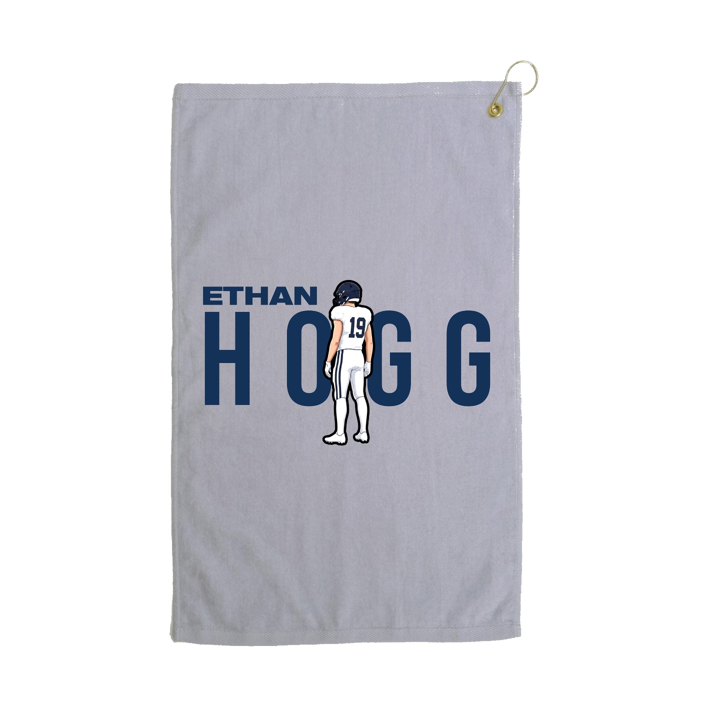 Golf Towel — Player Name in Grey